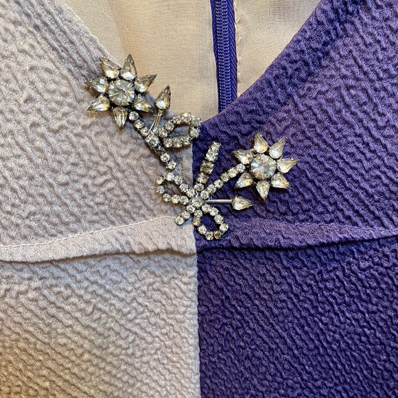 Vera Wang Gray and Purple Dress - Picture 5 of 7